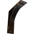 Ekena Millwork Morris Steel Bracket, Antiqued Bronze 3"W x 10"D x 10"H BKTM03X10X10MOABZ